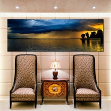 Load image into Gallery viewer, Blue  Baltic  Ocean  Panoramic  canvas  photography In Living Room
