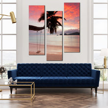 Load image into Gallery viewer, Blue  Orange  Amazing  Dawn  scenery  seychelles  beach  3  Pieces  Art  Work For Living Room
