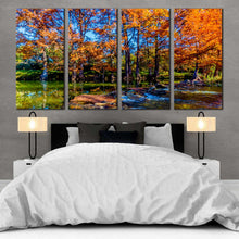 Load image into Gallery viewer, Blue Sky River Park Bloss 4 Piece Canvas Art For Bedroom
