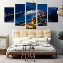 Load image into Gallery viewer, Bay  of  Kotor  Night  View  From  Old  Monastery  multi  panel  canvas  home  art  decor For Bedroom
