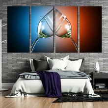 Load image into Gallery viewer, Canvas romantic wine glasses cheers Modern kitchen dining room wall 4 Pieces canvas For Your Bedroom
