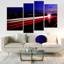 Load image into Gallery viewer, Cars Light Trails Dawn Canvas
