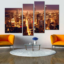 Load image into Gallery viewer, Chicago downtown Skyline 4 piece wall art
