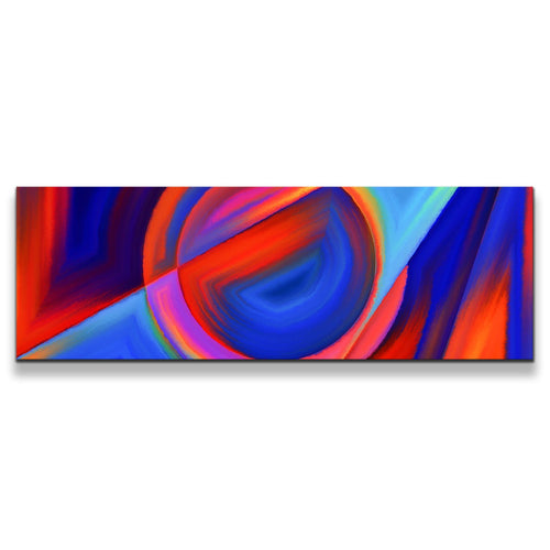 Circular  Shapes  Canvas  Wall  Art  Abstract  Forms  Canvas  Print  Red  Blue  Modern  Abstract  1  Piece  Canvas  Artwork