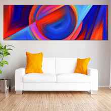 Load image into Gallery viewer, Circular  Shapes  Canvas  Wall  Art  Abstract  Forms  Canvas  Print  Red  Blue  Modern  Abstract  Living  Room  1  Piece  Canvas  Artwork For Living Room
