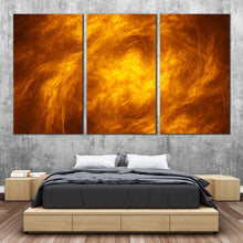 Load image into Gallery viewer, Cloudy Abstract Canvas WallArt Modern Abstract Patterns Multiple Canvas Brown Orange Abstract Fractal Texture 3 Piece Canvas Print For Bedroom
