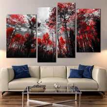 Load image into Gallery viewer, Colorado Red Forest 4 panel Panoramic Canvas 
