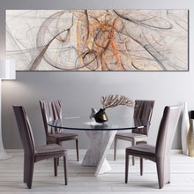 Load image into Gallery viewer, Contemporary Abstract Canvas Print White Abstract 1 Piece Canvas Wall Art In Dinning Room
