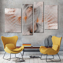 Load image into Gallery viewer, Contemporary Abstract Canvas Print White Orange Rendering Abstract Canvas Set 3D Abstract Illustration 4 Piece Canvas Wall Art
