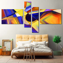 Load image into Gallery viewer, Contemporary Abstract Canvas Print Colorful Abstract Patterns Bedroom 4 Piece Canvas Wall Art Beautiful Modern Abstract Shape Canvas Artwork For Bedroom
