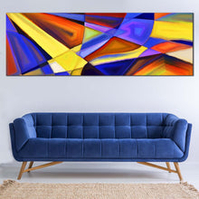 Load image into Gallery viewer, Contemporary  Abstract  Canvas  Print  Colorful  Abstract  Patterns  Living  Room  Panoramic  Canvas  Wall  Art  Beautiful  Modern  Abstract  Shape  Canvas  Artwork For Living Room
