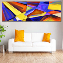 Load image into Gallery viewer, Contemporary  Abstract  Canvas  Print  Colorful  Abstract  Patterns  Panoramic  living  room  Canvas  Wall  Art In Living Room
