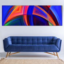 Load image into Gallery viewer, Contemporary  Abstract  Canvas  Wall  Art  Beautiful  Blue  Abstract  Patterns  Living  Room  Panoramic  Canvas  Orange  Modern  Abstract  Canvas  Print For Living Room
