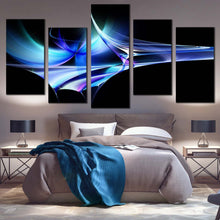 Load image into Gallery viewer, Contemporary Abstract Canvas Wall Art Beautiful Blue Modern Abstract Shapes Canvas Print Green Abstract Patterns  5 Piece Canvas Set For Your Bedroom
