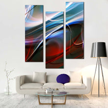 Load image into Gallery viewer, Contemporary  Abstract  Canvas  Wall  Art  Red  Blue  Modern  Abstract  Living  Room  3  Piece  Canvas  Print  Beautiful  Abstract  Canvas  Set For Living Room
