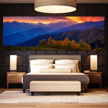 Load image into Gallery viewer, Dramatic  Sky  Canvas  Wall  Art  Mt  Ushba  Orange  Sunbeams  Bedroom  1  Piece  Canvas  Print  Europe  Caucasus  Ridge  Landscape  Canvas  Artwork For Bedroom
