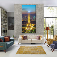 Load image into Gallery viewer, Eiffel  Tower  at  Dusk  Paris  France  1  piece  Canvas  print In Living Room
