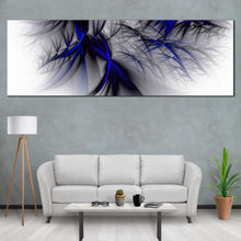 Load image into Gallery viewer, Elegant Abstract Canvas Print Black Blue Elegant Abstract 1 Piece Canvas Wall Art White Abstract Wide Canvas For Living Room
