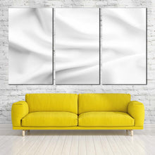 Load image into Gallery viewer, Elegant Abstract Canvas Print Grey Wavy Fabric 3 Piece Canvas Solid White Digital Artwork Fabric Textures Canvas Wall Art For Living room
