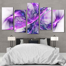 Load image into Gallery viewer, Elegant Abstract Canvas Wall Art Blue Purple Abstract Design 5 Piece Canvas Print
