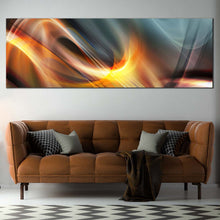 Load image into Gallery viewer, Elegant  Abstract  Canvas  Wall  Art  Yellow  Abstract  Shapes  Canvas  Print  Grey  Modern  Abstract  Patterns  Living  Room  1  Piece  Multi  Canvas In Living Room
