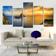 Load image into Gallery viewer, Es Vedranell at dusk 5 piece canvas art print For Your Living Room
