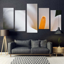 Load image into Gallery viewer, Flower Head Canvas WallArt White Yellow Calla Lily Flower 5 Piece Canvas Set Fresh Lily Close Up Canvas Print For Living room
