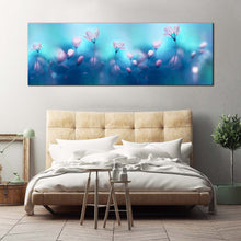 Load image into Gallery viewer, Flowers Primroses Canvas WallArt  WhiteFlowers Blue Sky Canvas Print  Pink Flower Digital Painting 1 Piece Canvas For Bed Room
