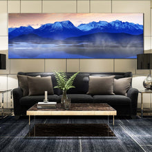Load image into Gallery viewer, Foggy  Blue  Modern  Norwegian  Ocean  Mountains  Landscape  Large  photography  prints In Living Room
