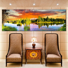 Load image into Gallery viewer, Grand  Tetons  Canvas  Wall  Art  Beautiful  Snake  River  Landscape  Canvas  Set  Dramatic  Orange  Sky  Living  Room  1  Piece  Canvas  Wyoming  Mountain In Living Room
