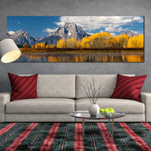 Load image into Gallery viewer, Guadalupe  River  Texas  Panoramic  Canvas  Print In Living Room
