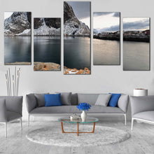 Load image into Gallery viewer, Hamnoy Fishing Hamlet 5 panel canvas print For Living Room

