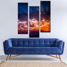 Load image into Gallery viewer, Heavenly  Sunset  Sky  Triptych  Wall  Art  for  Home  Decor In Living Room
