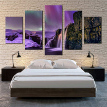 Load image into Gallery viewer, Iceland  Beautiful  Colourful  Northern  Lights  5  Piece  decor For Bedroom
