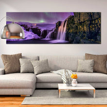 Load image into Gallery viewer, Iceland  Beautiful  Northern  Lights  At  Night  Paronamic  pictures In Living Room
