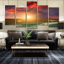 Load image into Gallery viewer, Indain Ocean Beautiful Dawn Scenery 5 Piece Home Decor In Your Living Room
