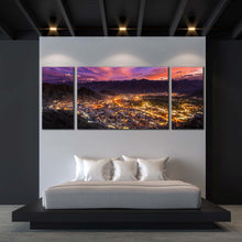 Load image into Gallery viewer, India Ladakh Canvas Wall Art Dramatic Blue Sky Mountains 3 Piece Canvas Set Yellow Leh Ladakh City Canvas Print For Bedroom
