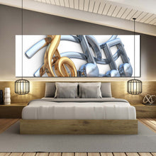 Load image into Gallery viewer, Isolated  music  notes  white  background  oversize  canvas  wall  art For Bedroom
