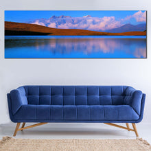 Load image into Gallery viewer, JiuDing  Mountain  Canvas  Wall  Art  China  Brown  SiChuan  Landscape  Canvas  Artwork  Cloudy  God  Lake  Ocean  Mountains  Living  Room  Panoramic  Canvas  Print For Living Room

