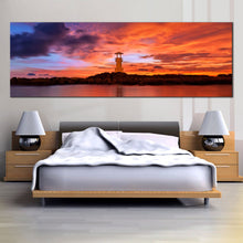 Load image into Gallery viewer, Khao  Lak  Lighthouse  Island  at  Dawn  panoramic  artwork  for Bedroom
