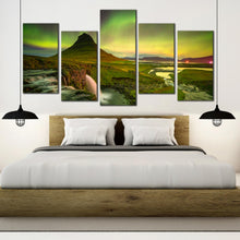 Load image into Gallery viewer, Kirkjufell Colourfull Landscape Multi Panel canvas print For Your Bedroom

