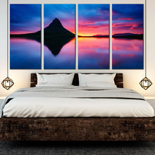 Load image into Gallery viewer, Kirkjufell Volcano On The Coast Of Snaefellsnes Peninsula multi panel canvas artwork For Bedroom

