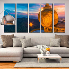 Load image into Gallery viewer, Kyaiktiyo pagoda golden rock landmark home decor wall art prints For Your Living Room
