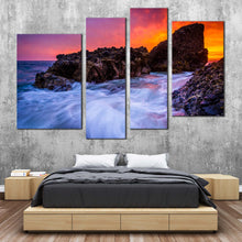 Load image into Gallery viewer, Laguna Beach Canvas Print California Woods Cove Multiple Canvas Brown Ocean Rocks Canvas Set 
