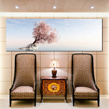 Load image into Gallery viewer, Large  size  lonely  tree  sky  reflected  lake  canvas  artwork For Living Room
