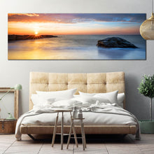 Load image into Gallery viewer, Large  size  ocean  rock  beach  light  streaming  cave  canvas  print For Bedroom
