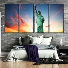 Load image into Gallery viewer, Las Vegas City Skyline At Night 4 piece wall decor For Bedroom
