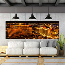 Load image into Gallery viewer, Las  Vegas  city  at  night  panoramic  canvas  print For Living Room
