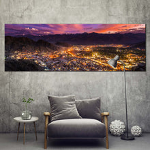 Load image into Gallery viewer, Leh Ladakh Canvas Print Yellow Mountains Town 1 Piece Canvas Wall Art India Blue Sky Ladakh City Canvas Artwork For Living Room
