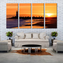 Load image into Gallery viewer, Lighthouse On Santa Cruz Shore ocean canvas wall art For Your Living room
